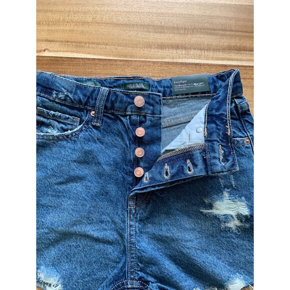 Wild Fable Junior Teens High-Rise EasyRigid Distressed Denim Shorts Size 0 - Picture 6 of 12